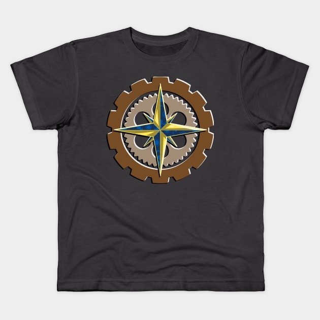 Corsair Clockworks, Flourish Kids T-Shirt by EverTomorrow